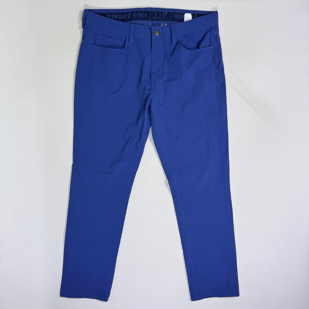 Vineyard Vines Performance Pants Mens 33x30 (34x29) Blue Golf Chino Commuter